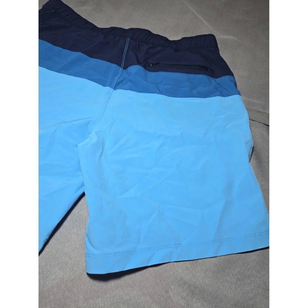 Speedo Swim Trunks Mens L Large Blue Board Shorts Swimwear Mesh Liner Pockets
